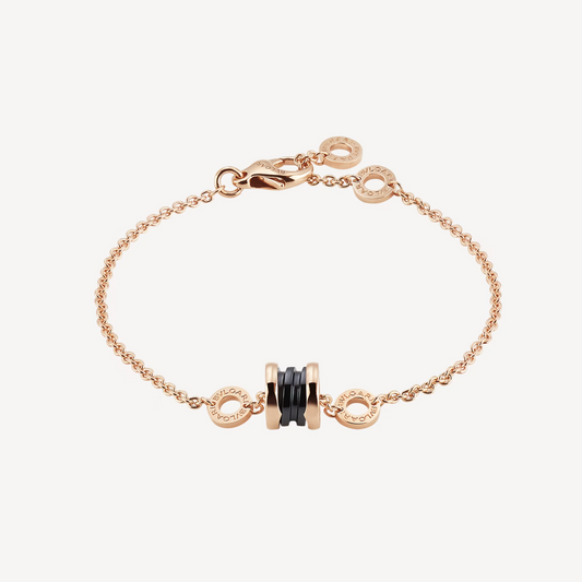 [Star Jewelry]ZERO 1 SOFT PINK GOLD AND BLACK CERAMIC BRACELET