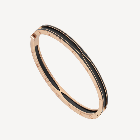 [Star Jewelry]ZERO 1 PINK GOLD WITH MATTE BLACK CERAMIC BRACELET